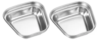 Edelstahl Mini-Saucenschalen 7,6 cm, 2 Stück, silber