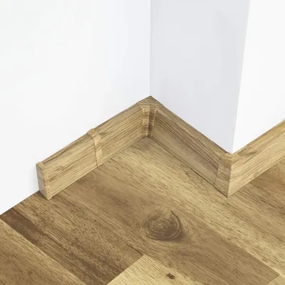 Produktbild von DQ-PP Sockelleiste PVC 200cm + Dübel | Kabelkanal | Fussleiste | Farbe: Eiche Sutter | Höhe: 55mm | ; LPDSU55.2M