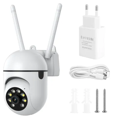 Immagine prodotto di Telecamera di sorveglianza esterna 720P 1MP con rotazione a 360° e visione notturna a colori