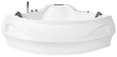 Produktbild von BELIANI Eckbadewanne Whirlpool Weiß  210 x 145 cm aus Sanitäracryl mit Massagefunktion/ LED mit 8 Farben Badezimmer Modernes Design