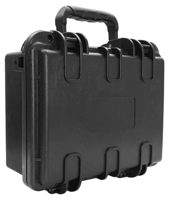 Produktbild von Wasserdichter Hartschalenkoffer - IP67 Schutzkoffer für Kamera und Ausrüstung - 2-lagiger Schaumstoff - bis 300 kg belastbar - Innen 22,5×16,1×9,6 cm - Schwarz