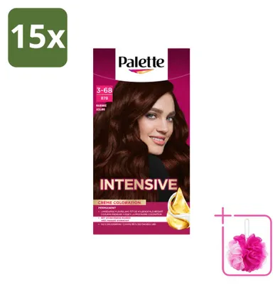 Imagen del producto de 15 tintas para el cabello Poly Palette, color caoba 878, 115 ml, pack económico, 15 unidades