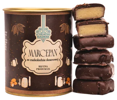 Image de Pâte d'amandes enrobée de chocolat noir 100 g - Schronisko Bukowina