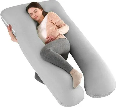 Image de Coussin de grossesse en forme de U, bleu