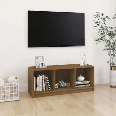 Produktbild von The Living Store TV-Schrank Honigbraun 104x33x41 cm Massivholz Kiefer