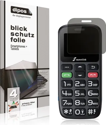Produktbild von Blickschutzfolie für SweetLink S2Plus matt Schutzfolie Folie Display Schutz dipos