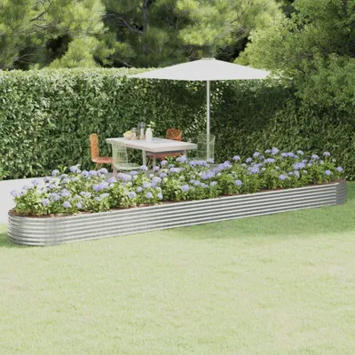 Produktbild von vidaXL Hochbeet Verzinkter Stahl 544x100x36 cm Silbern