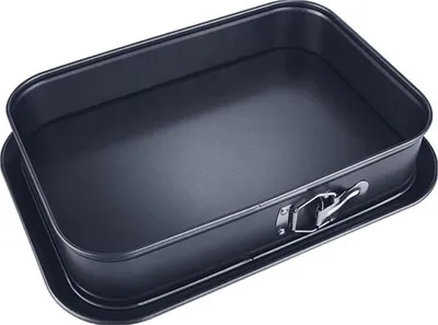 Zdjęcie produktu dla Prostokątna forma do pieczenia z powłoką nieprzywierającą 39x28cm Czarna z powłoką nieprzywierającą