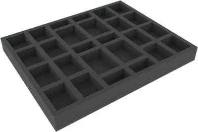 Produktbild von 35 mm Schaumstoffeinlage mit 26 Fächern für Miniaturen