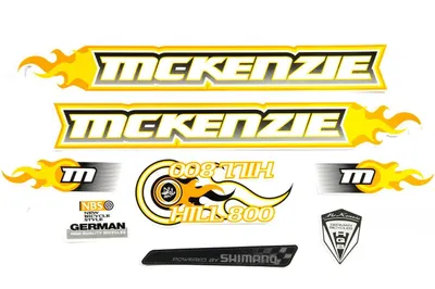 Produktbild von Fahrrad DEKOR Satz Aufkleber Rahmen frame Decal Sticker MC KENZIE orange gelb weiß