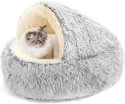 Produktbild von Weiches Hundebett aus Plüsch, antirutsch, dickes Fleece, waschbar, für Welpen und Katzen