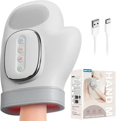 Produktbild von Intelligentes Handmassagegerät elektrisch mit Wärmefunktion & Luftkompression – 3 Programme, 4 Heizstufen, 5 Intensitäten