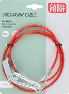 Produktbild von Carpoint Breakaway Kabel Musketon Haken 100cm 1500N/150kg