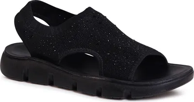 Produktbild von topschuhe24 2804 Damen Sportliche Riemchen Glitzer Sandalen, Farbe:Schwarz, Größe:37 EU