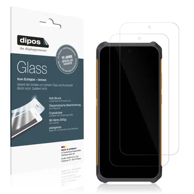 Produktbild von 2x Schutzfolie für Cubot KingKong ES - Anti-Shock 9H Folie dipos Glass Kunststoffglas