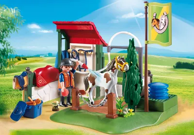 Image de PLAYMOBIL country 6929 box de lavage pour chevaux