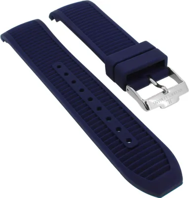 Produktbild von Jacques Lemans Liverpool | Uhrenarmband 22mm Kautschuk blau | 1-1799