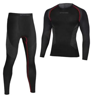 Immagine prodotto di Spokey - Set intimo termico "Lee" da uomo, materiale termico PP11702 (M-L) (nero)