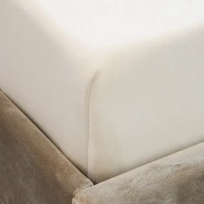 Zdjęcie produktu dla Prześcieradło PELLY jersey beżowe PREMIUM 140x200 cm HOMLA