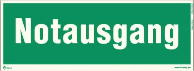 Produktbild von Notausgang Kunststoffplatte selbstklebend nachleuchtend