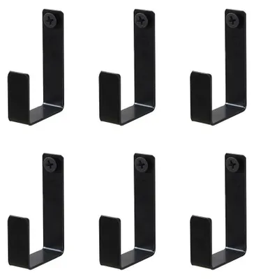 Produktbild von HOME DELUXE Kleiderhaken für Akustikpaneel RASTO - 6er Set I Kleiderhaken Wandpaneel, Kleiderhaken Edelstahl, Kleiderhaken für Akustikpaneel