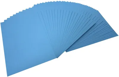 Produktbild von folia 6434 - Tonpapier mittelblau, DIN A4, 130 g/qm, 100 Blatt - zum Basteln und kreativen Gestalten von Karten, Fensterbildern und für Scrapbooking
