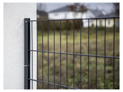 Produktbild von Variable Zaunanschlussschiene I 1440 mm I 7016 Anthrazit I Eckverbinder I Zaun I Garagenanschluss I Zaunpfosten