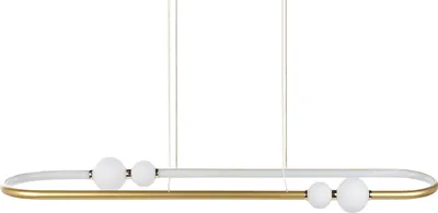 Obrázok produktu pre BELIANI Závesná lampa zlatá hliníková železná s LED svetlami oválneho tvar závesné moderné osvetlenie
