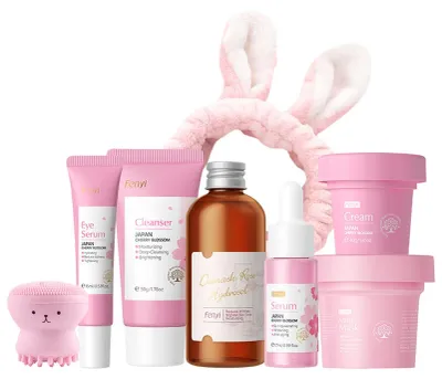 Produktbild von Pflegeset für die Haut mit Kirschblütenextrakt, speziell für Frauen