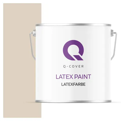 Produktbild von Latexfarbe 5 L Hellbeige Innenfarbe Wandfarbe Deckenfarbe Klasse 3 Mattfarbe Scheuerfest Hohe Deckkraft