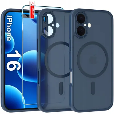 Zdjęcie produktu dla Etui Magnetyczne Matowe Do Iphone 16 |Do Magsafe Trwałe + Szkło