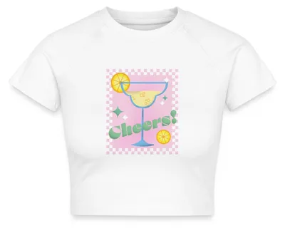 Produktbild von Spreadshirt Sommer Trend Cocktail Pink Crop Top, S, Weiß