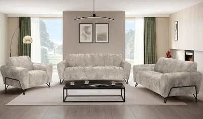 Produktbild von Polstermöbel Set VOLARE, Sofa Set, Wohnzimmermöbel, Couchgarnitur 3+2+1 [Creme: Volare P02]