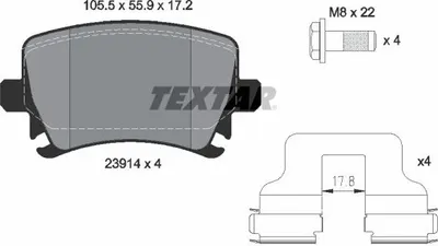 Zdjęcie produktu dla Klocki Hamulcowe Vw Tył A3/Passat/Golf 5/A4/A6/Octavia