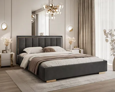 Produktbild von Polsterbett AURELIA mit Bettkasten und Metallgestell 140x200 – Jasmine 96