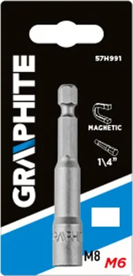 Produktbild von Magnet-Steckschlüsseleinsatz 6 x 65 mm, 1/4" Schaft