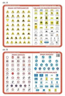 Zdjęcie produktu dla Podkładka edu. 059 - Znaki ostrzegawcze, zakazu... - Visual System