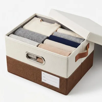 Aufbewahrungsbox aus Stoff, faltbar, 44x29x30 cm, mit Griff