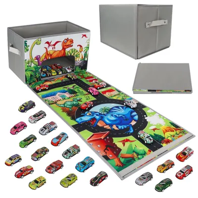 Produktbild von 3-in-1-Autogarage für Kinder mit 20 Autos