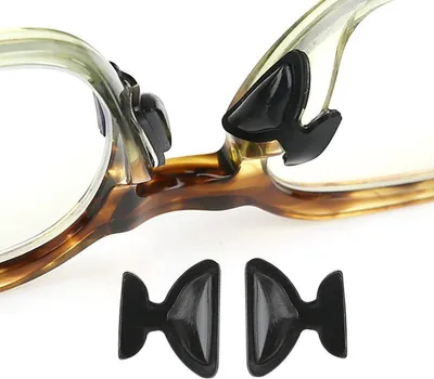 Produktbild von INF Airbag-Nasenpads Schmetterlingsform (10 Paare) - Bequemer Brillenhalt Schwarz