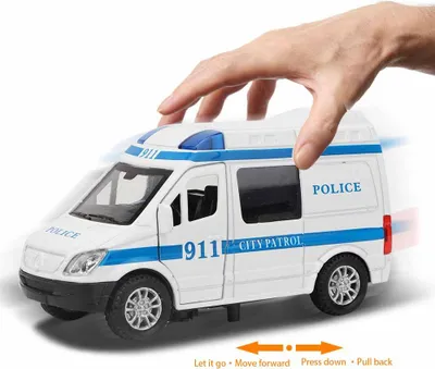 Produktbild von 1:32 Mini Stimulation Legierung Krankenwagen Auto Sound und Licht Modell Spielzeug Fahrzeug (Blau)