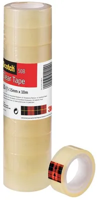 Obrázok produktu pre Scotch 508-1510, 10 m, Priehľadná, 15 mm, 10 kusov