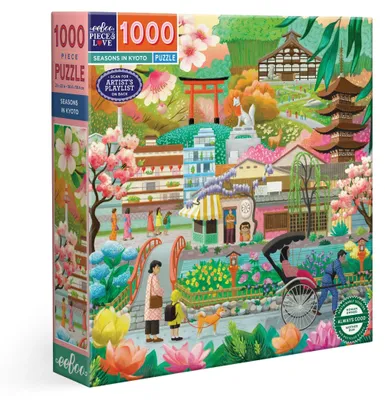Obrázok produktu pre Puzzle Eeboo, 1000 dielikov – Ročné obdobia v Kjóte