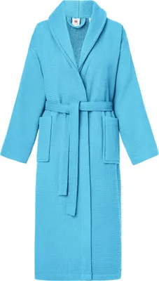 Produktbild von Ladeheid Damen Frottee Bademantel aus 100% Baumwolle Waffelpiqué LA40-227 (Türkis (M16), S)