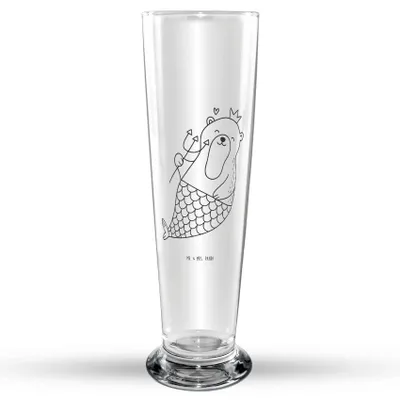 Produktbild von Mr. & Mrs. Panda Bierglas Wassermann Astrologie - Transparent - Geschenk, Bier Glas, Glasbecher, Glasbierglas, Bierbecher, Trinkglas, Sternzeichen, Geburtstagsgeschenk