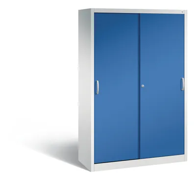 Produktbild von C+P Schiebetürenschrank Acurado-2000 | HxBxT 195x120x50cm | Lichtgrau/Enzianblau