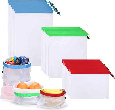 Image de Mesh Product Organisation Bags 20 pièces Différentes tailles