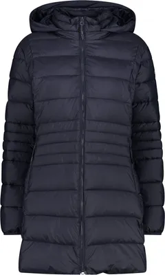Image de Parka Femme Cmp À Boutons-Pression Et Capuche M862 Bleu Mélangé 46
