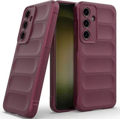 Produktbild von Handyhülle für Samsung Galaxy S24 FE Weich TPU Silikon Stossfest Anti-rutsch Hülle bordeaux