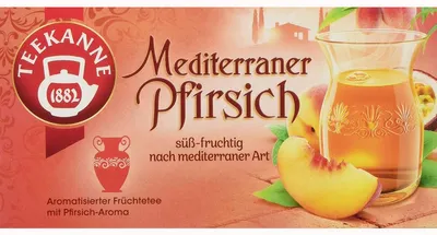Obrázek produktu pro Teekanne 7262 Mediterraner Pfirsich Tee - 20 Beutel